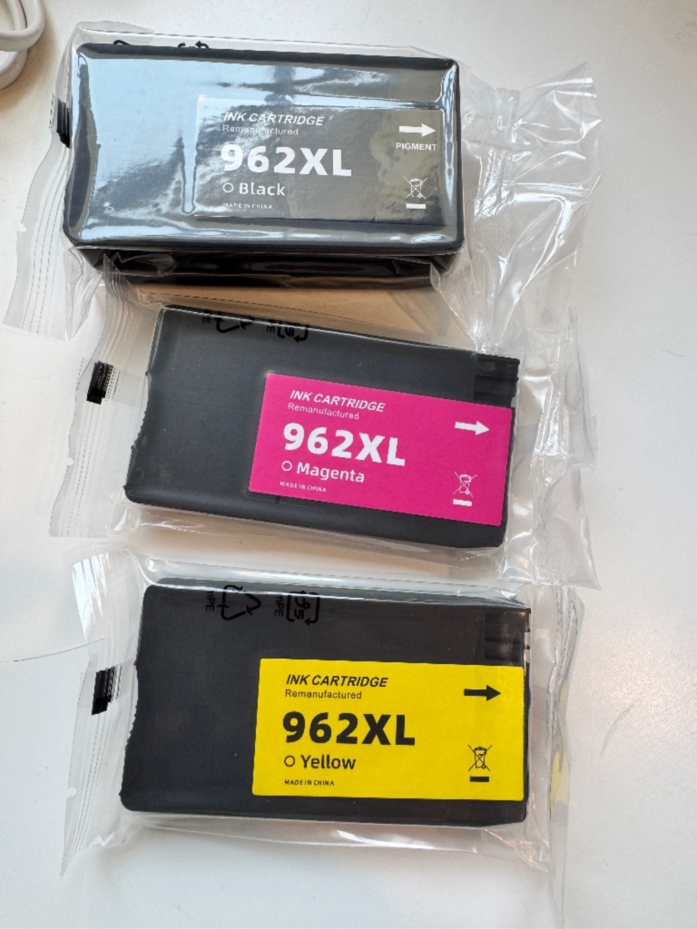 HP 962 XL 3-Pack Printer Ink -  Magenta, Yellow, Black